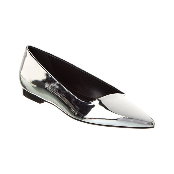 Isabel Marant Olisa Leather Flat, Silver - Picture 1 of 5